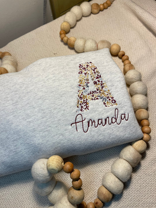 Personalized Letter Tshirt/Sweatshirt