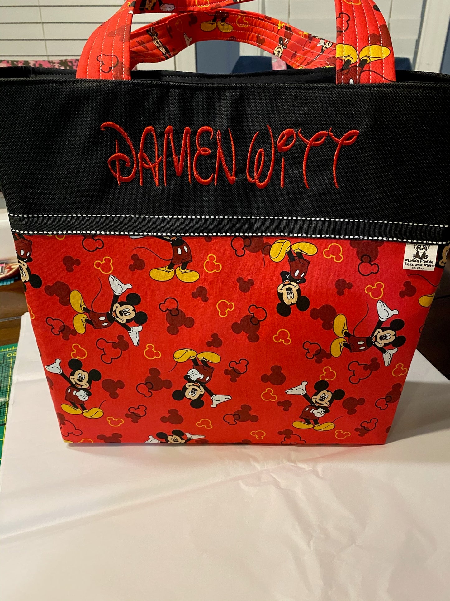 Mickey Mouse Ribbon Style Diaper/Tote Bag