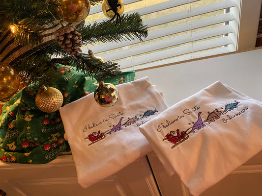 Santa and Dinosaurs Tshirt/Sweatshirt