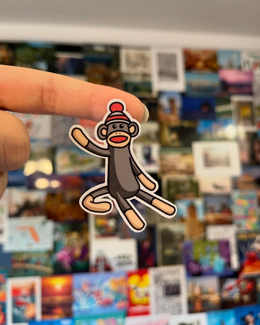 Sock Monkey Sticker