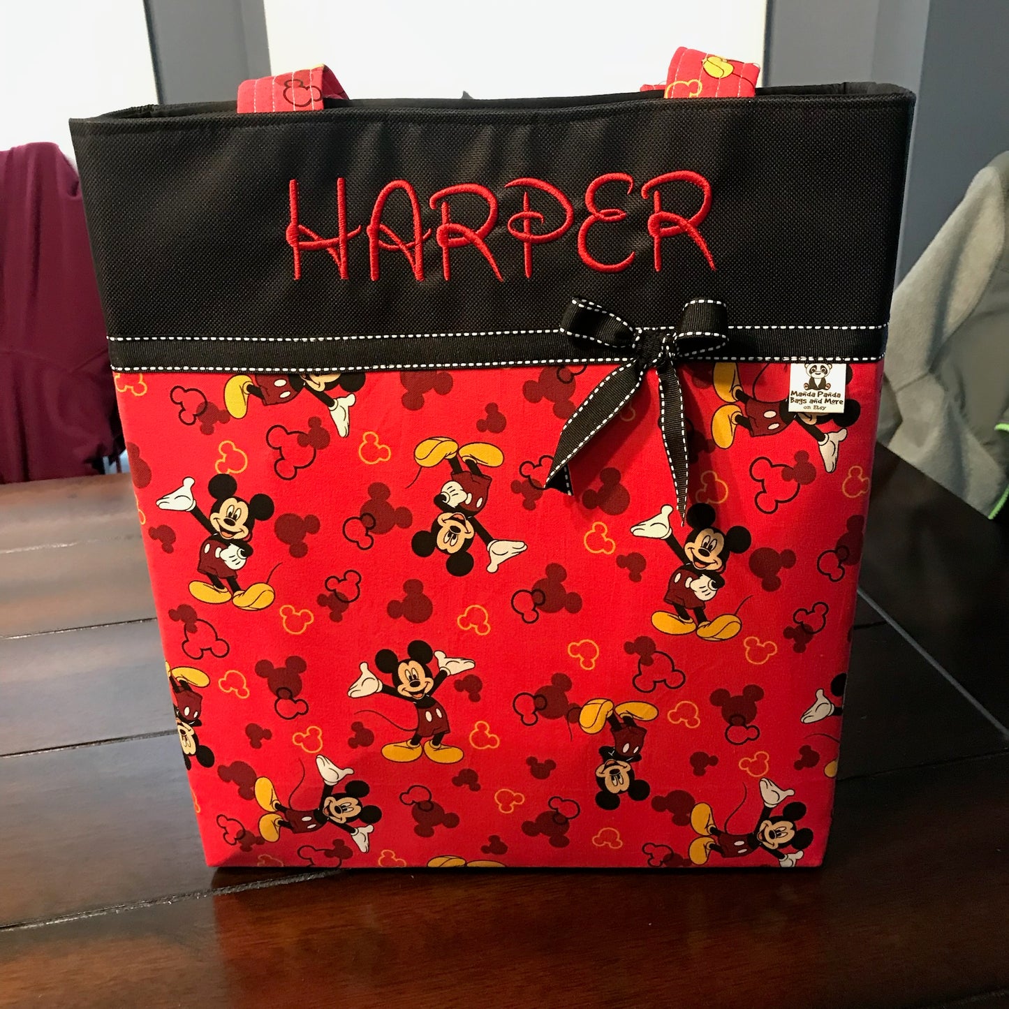 Mickey Mouse Ribbon Style Diaper/Tote Bag