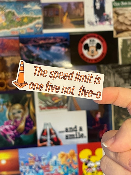 Speed Limit/ Disney Transportation/ DCP Sticker