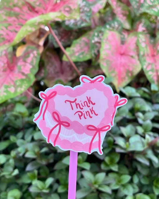 Eloise Think Pink Cake Sticker