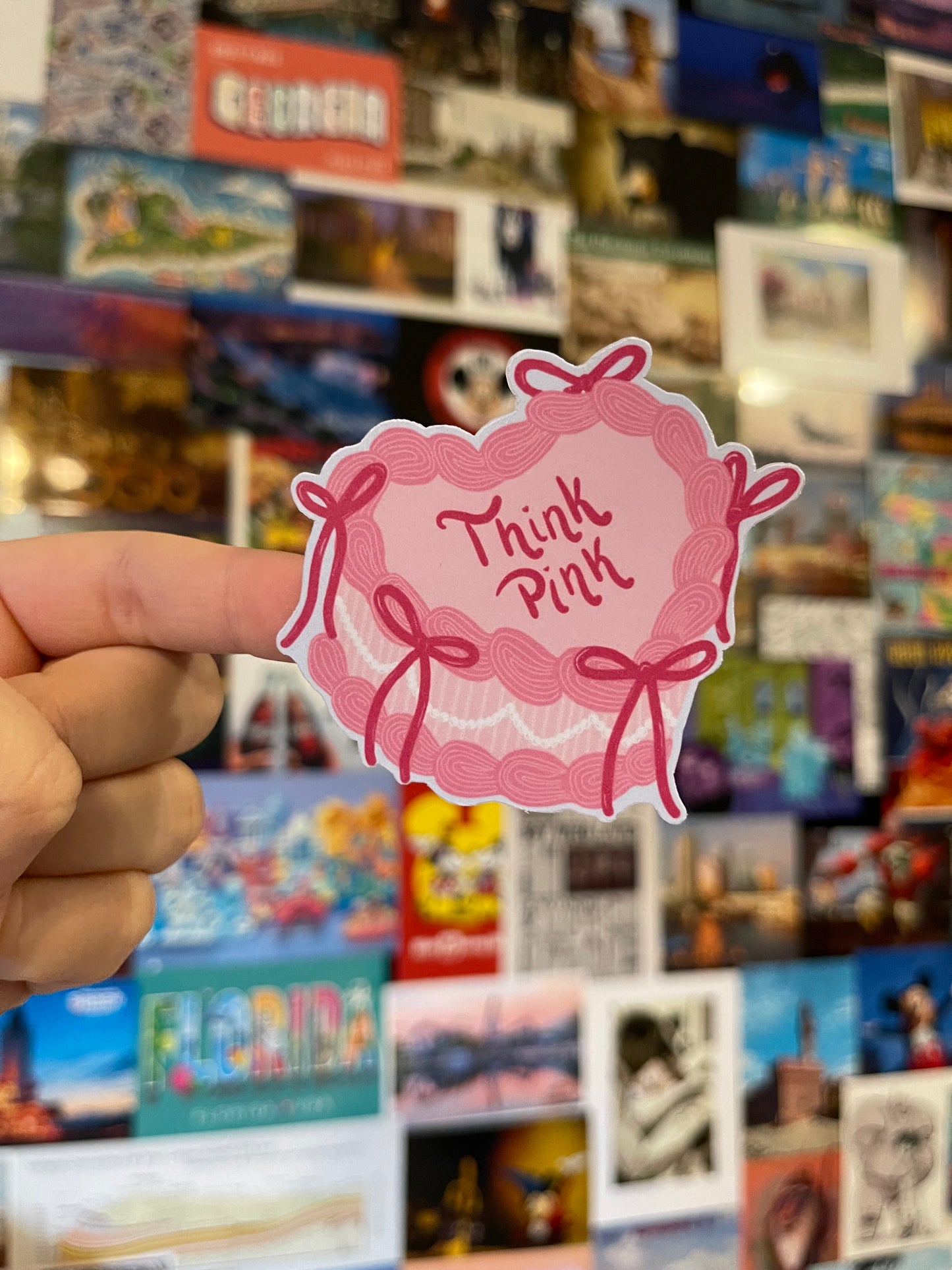 Eloise Think Pink Cake Sticker